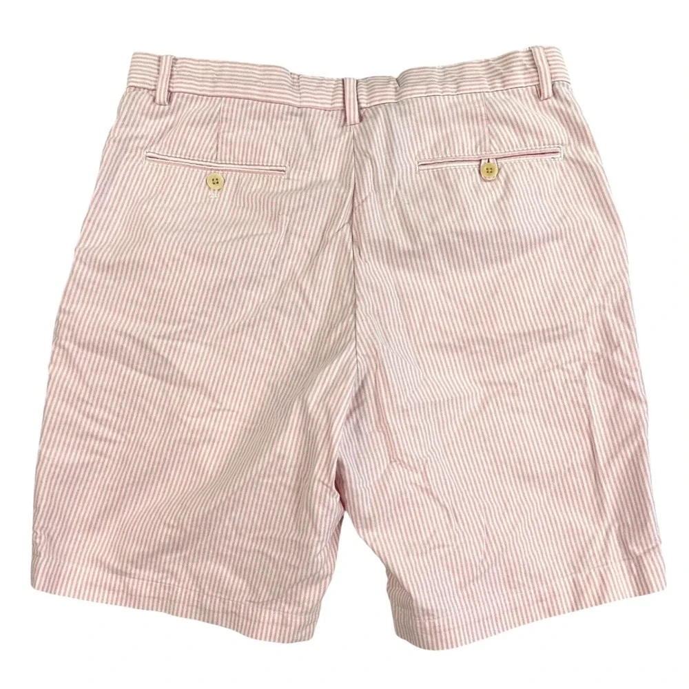 Polo Golf Ralph Lauren Shorts‎ Men's 33 Pink White Cotton Striped Chino 9